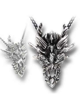 Collier Dragon skull, bijou alchemy gothic en stock à la boutique ciel rouge à dijon