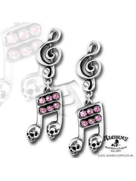 Paire de boucles d'oreilles Dead note