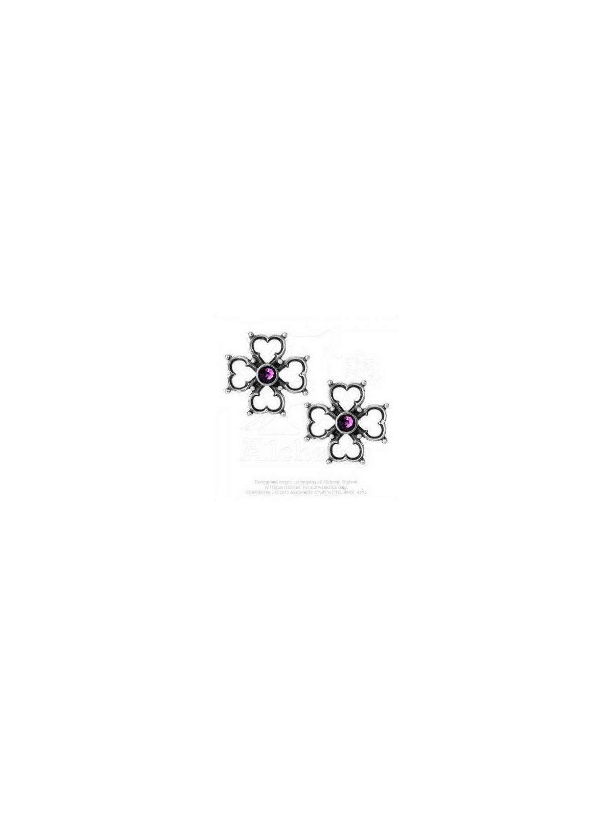 Paire de boucles d’oreilles Elisabethan cross