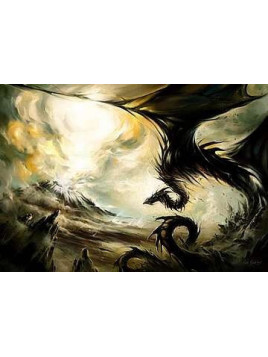 Carte postale Dragon cendre