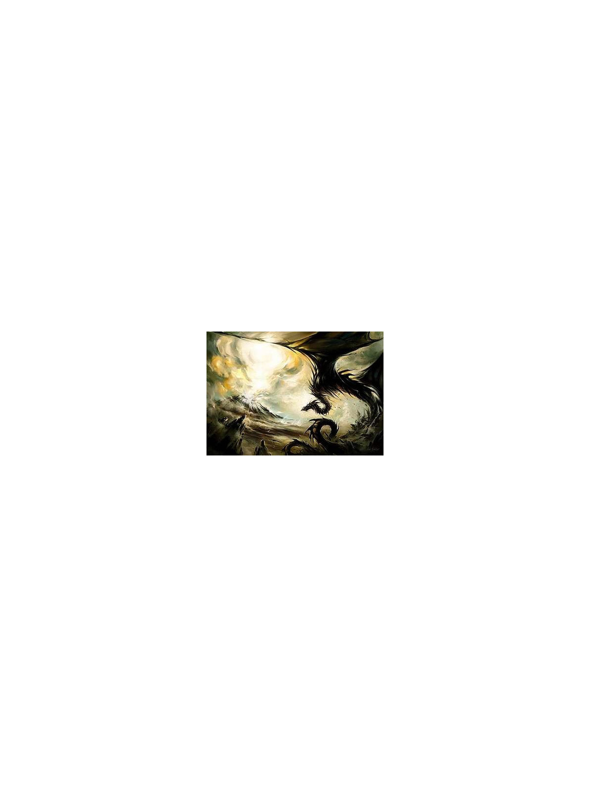 Carte postale Dragon cendre