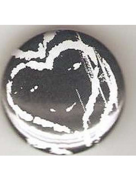 Badge cœur noir