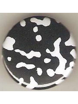 Badge tacheté noir et blanc