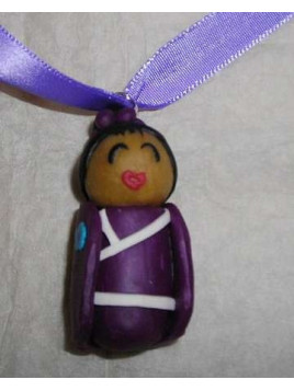 Collier Femme en kimono violet