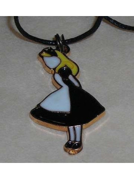 Collier Alice au pays des merveilles noir & blanc