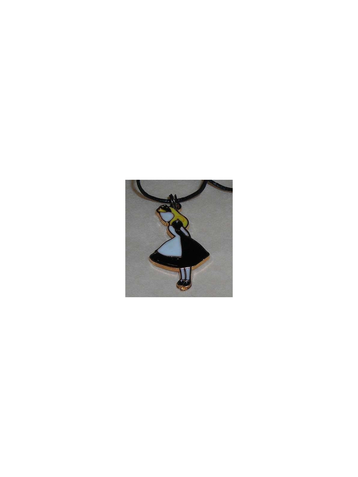 Collier Alice au pays des merveilles noir & blanc