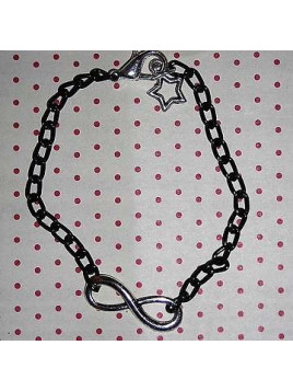 Bracelet noir Infini