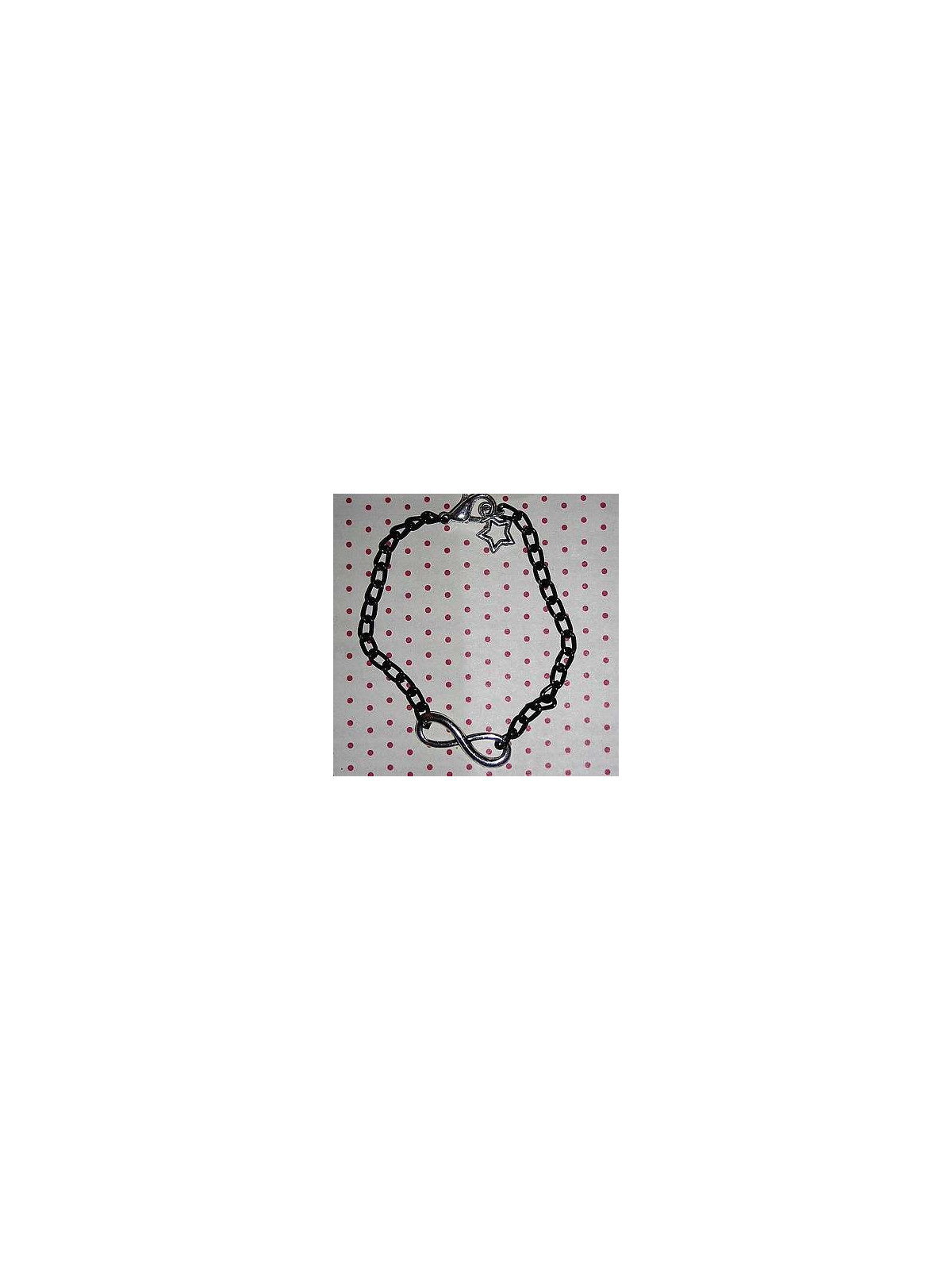 Bracelet noir Infini