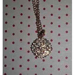 Collier rosace dorée