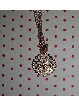 Collier rosace dorée