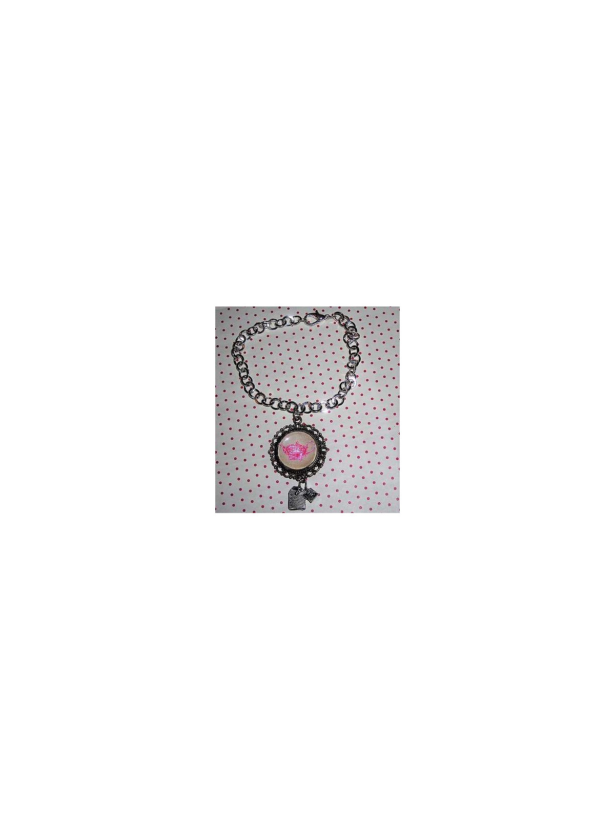 Bracelet cabochon théière