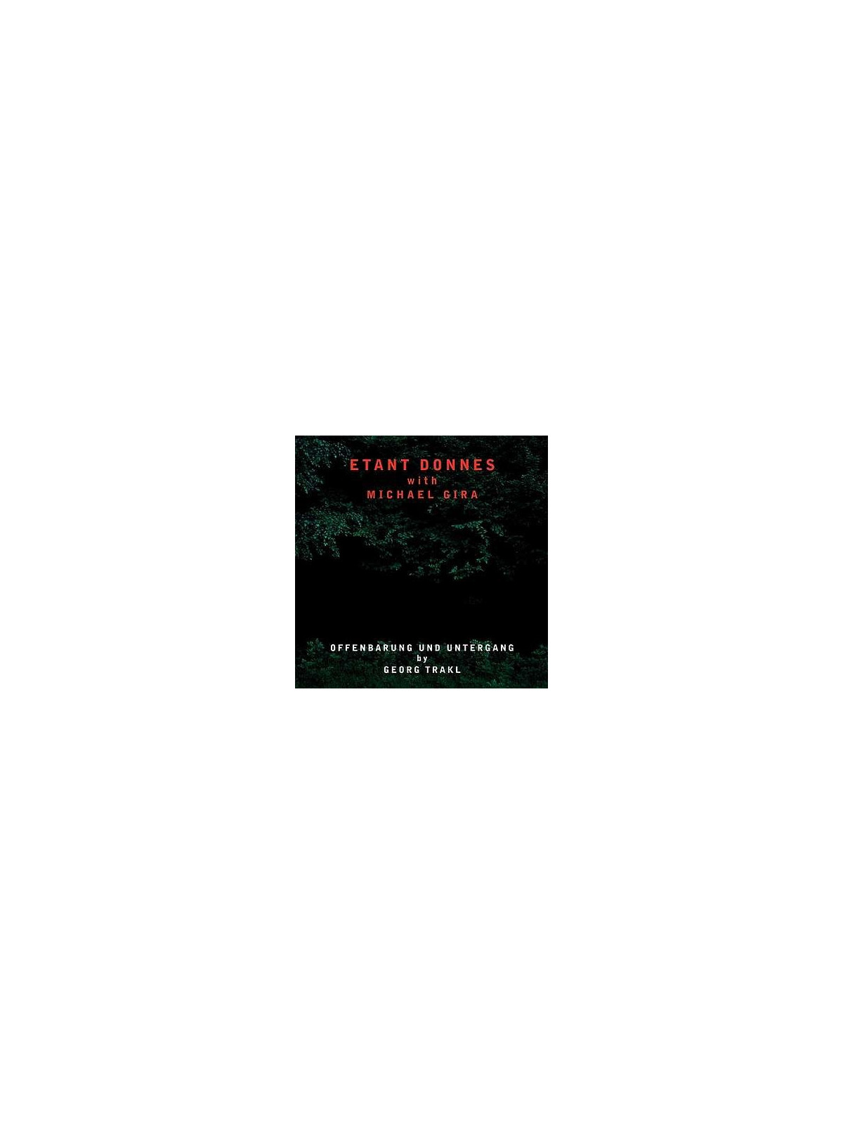 Offenbarung und Untergang by Georg Trakl (12’’ vinyl)