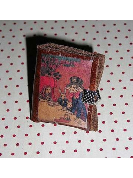 Bague livre en cuir Alice in wonderland