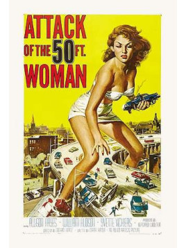 Carte postale Attack of the 50 ft woman en stock à ciel rouge dijon