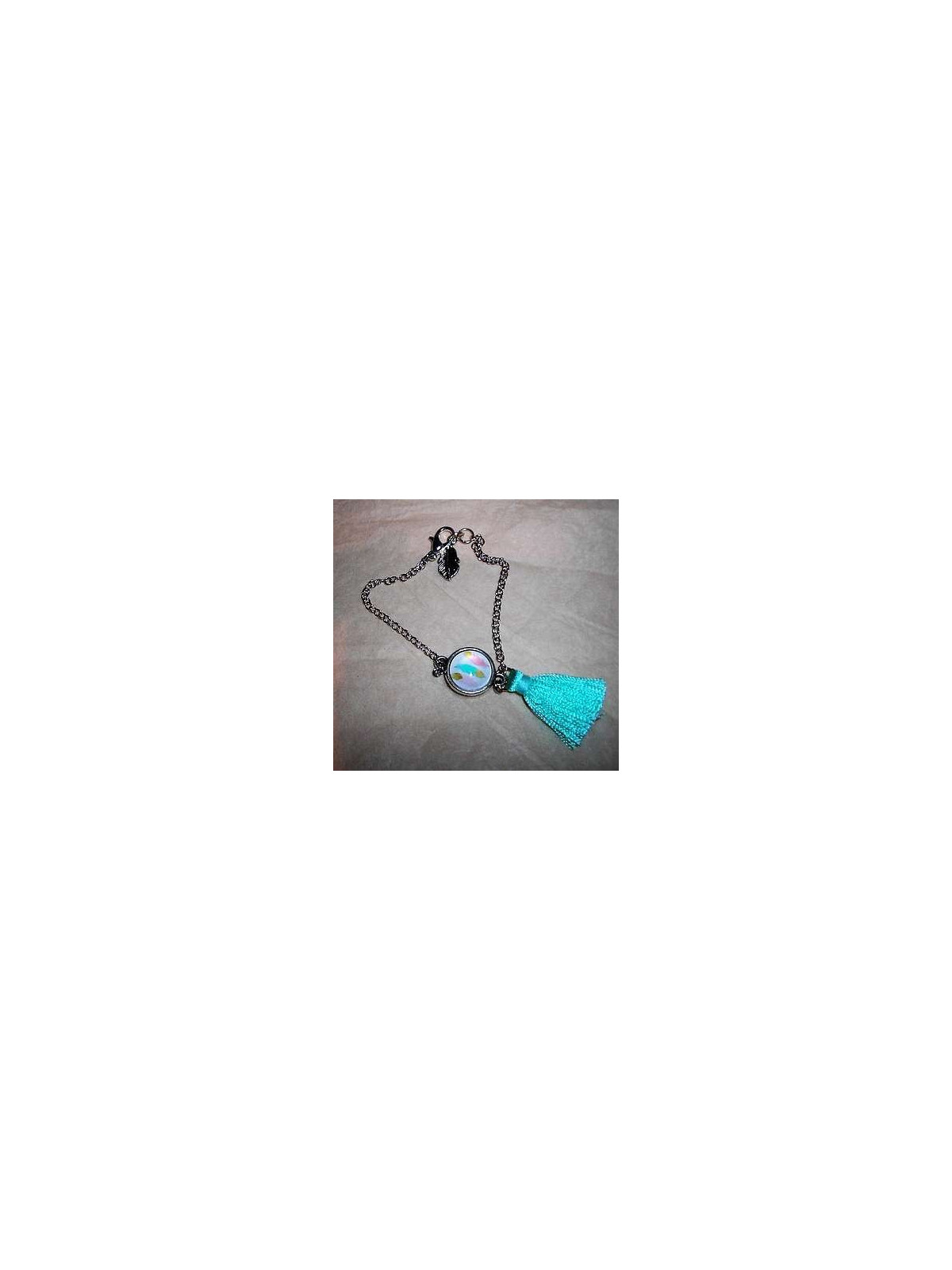 Bracelet cabochon plumes