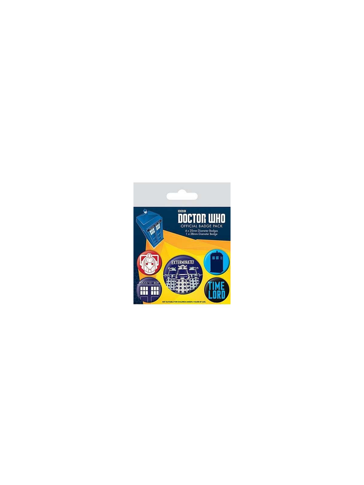 Lot de 5 badges Doctor Who