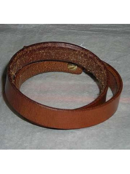 Bracelet en cuir marron clair double lanière