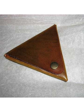 Porte-monnaie en cuir marron