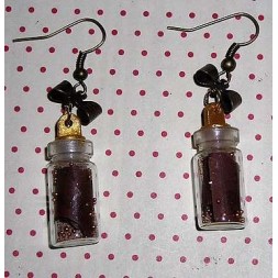 Paire de boucles d’oreilles fioles Trésor