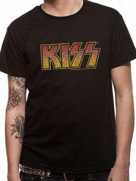 T-shirt Kiss : Vintage logo