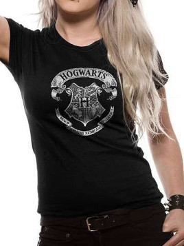 T-shirt Harry Potter : Basic Hogwarts crest (femme)