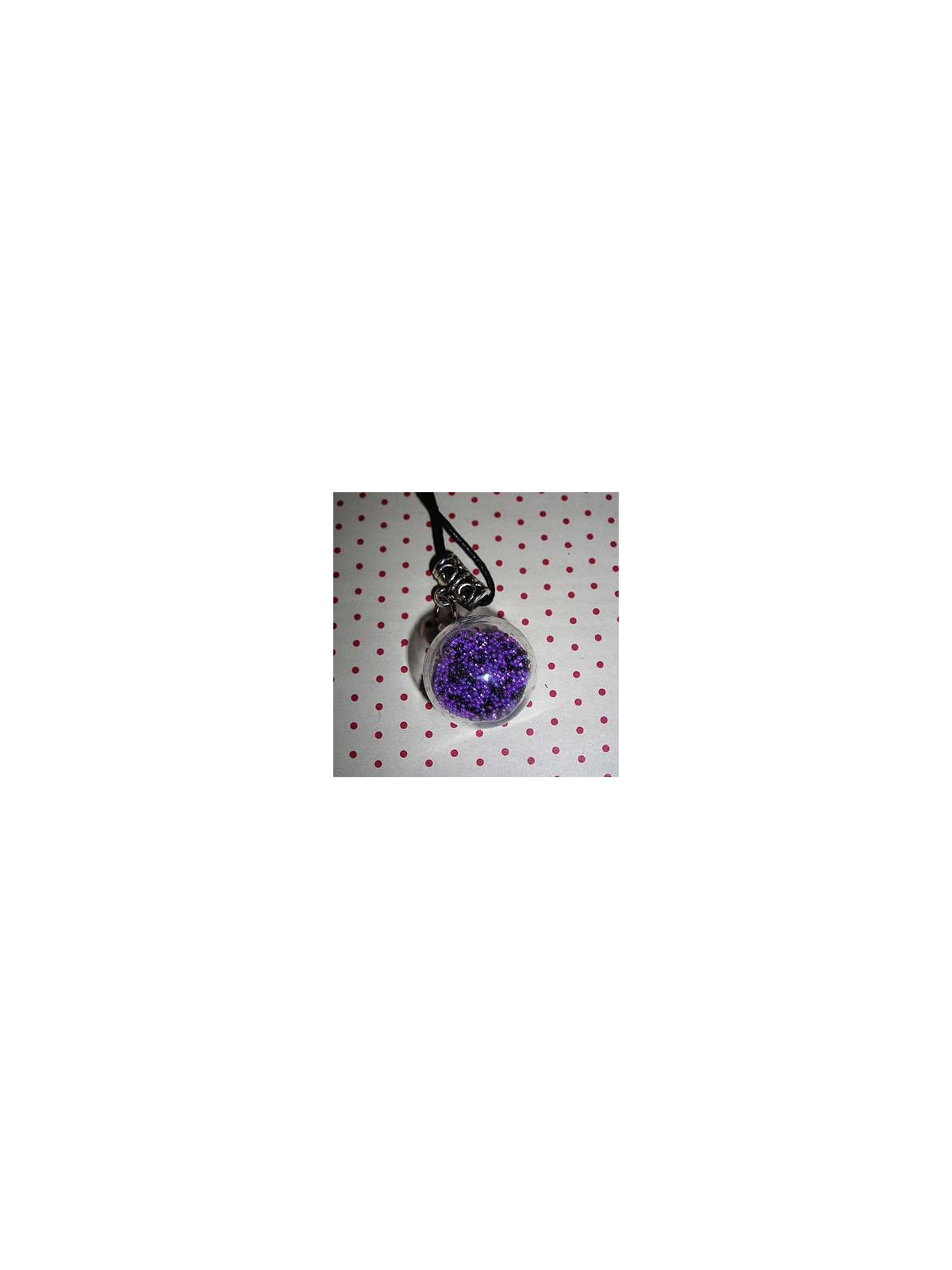 Collier globe microbilles violettes et noires