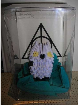 Figurine en origami 3D : Hedwige
