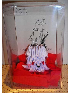 Figurine en origami 3D : Pieuvre albinos