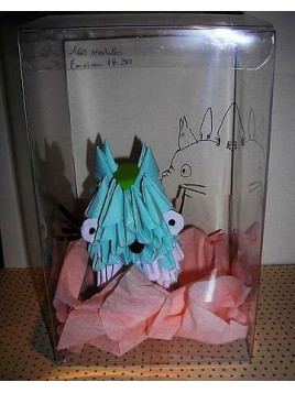 Figurine en origami 3D : Totoro bleu