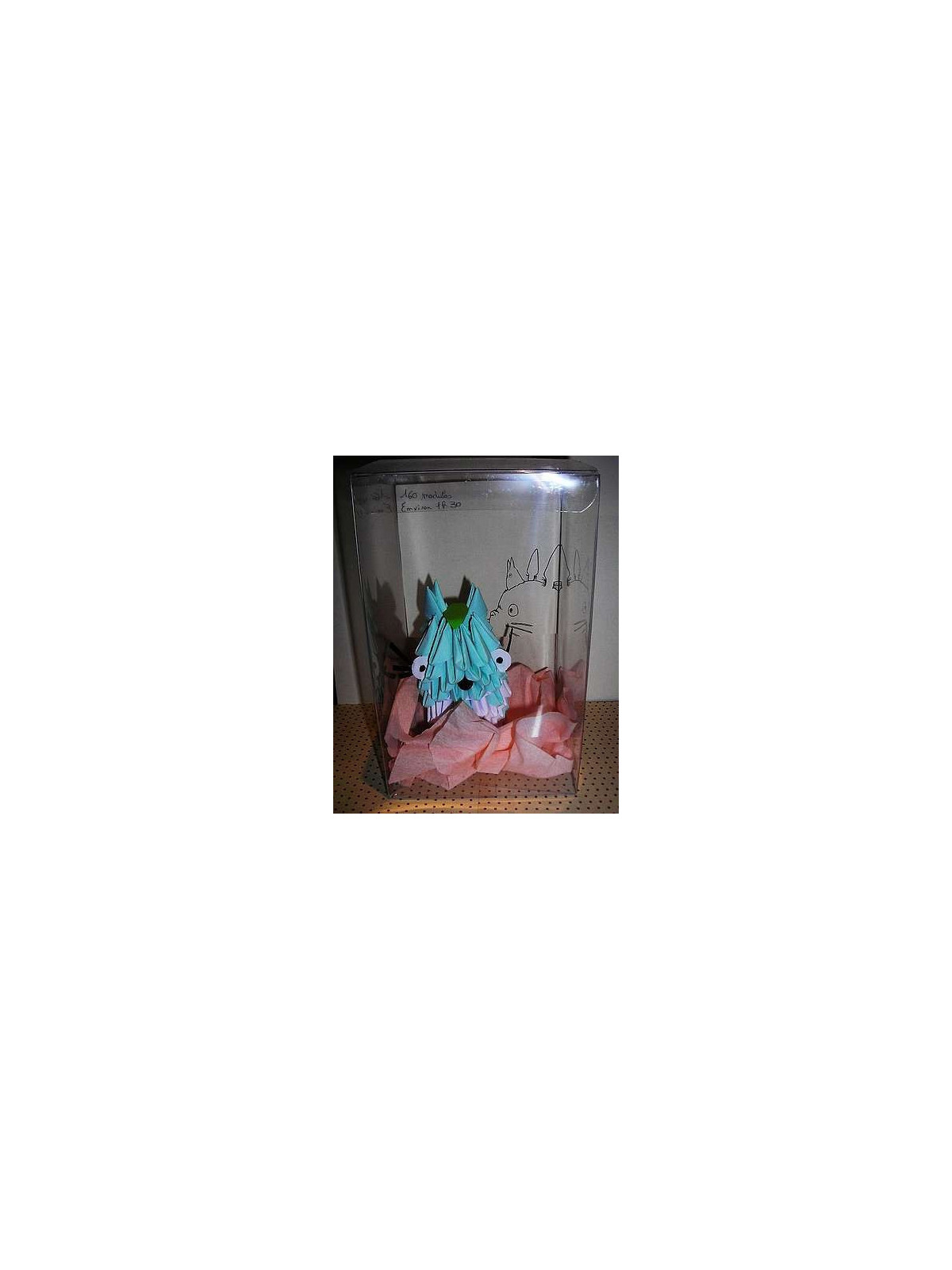 Figurine en origami 3D : Totoro bleu