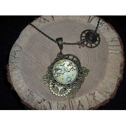 Collier cabochon steampunk