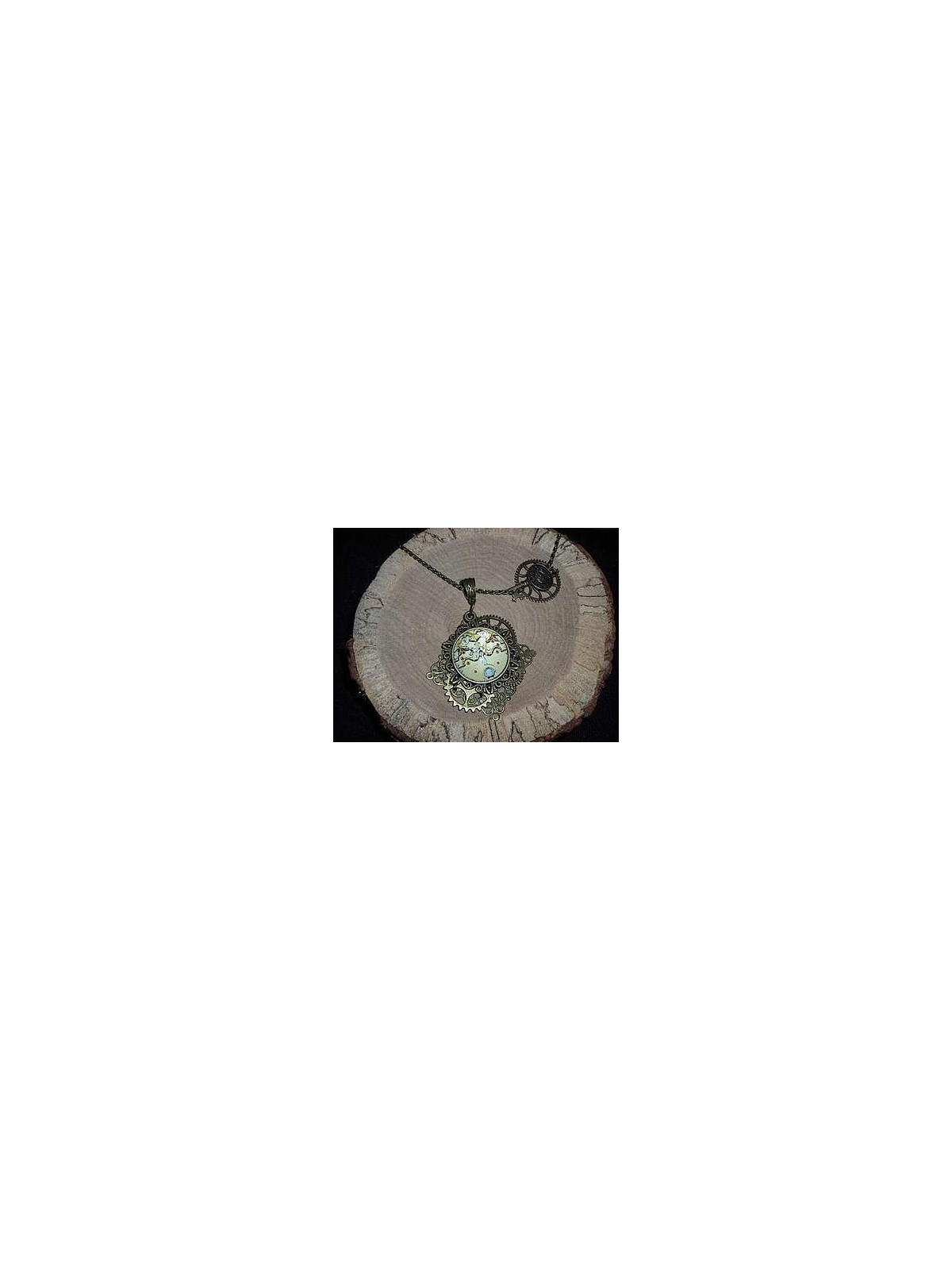 Collier cabochon steampunk