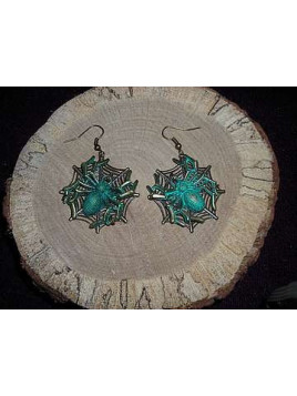 Paire de boucles d’oreilles araignées