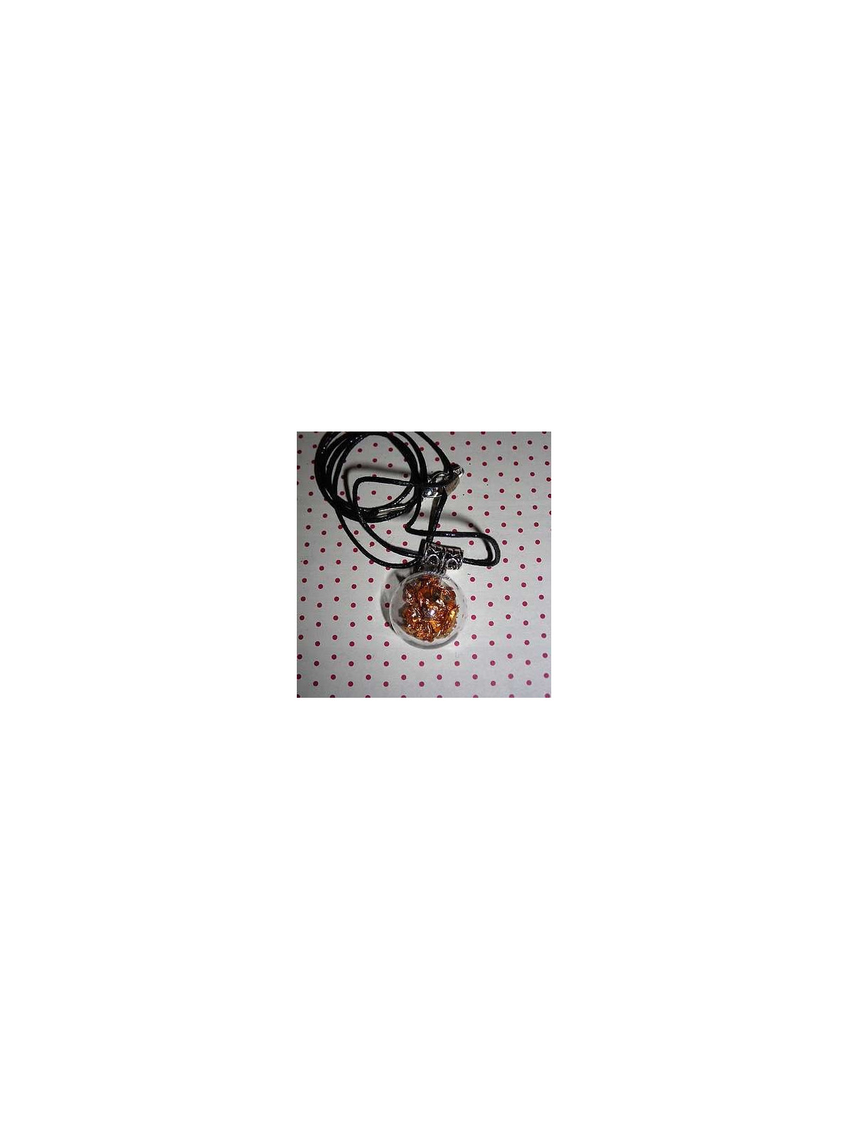 Collier globe paillettes d’or