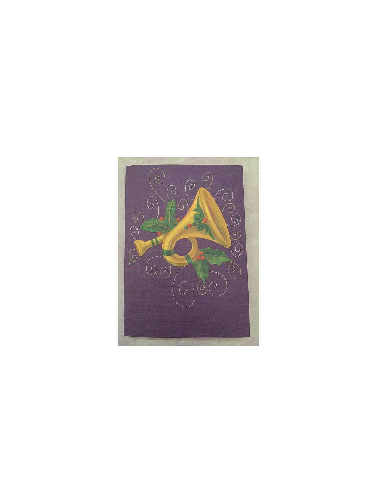 Carte postale pop up cadeaux violette et rose