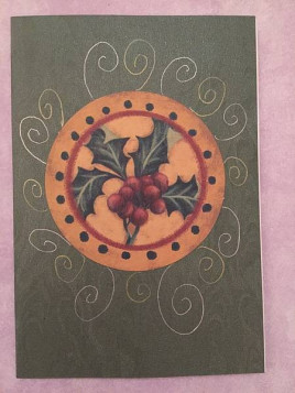Carte postale pop up sapin vert et blanc