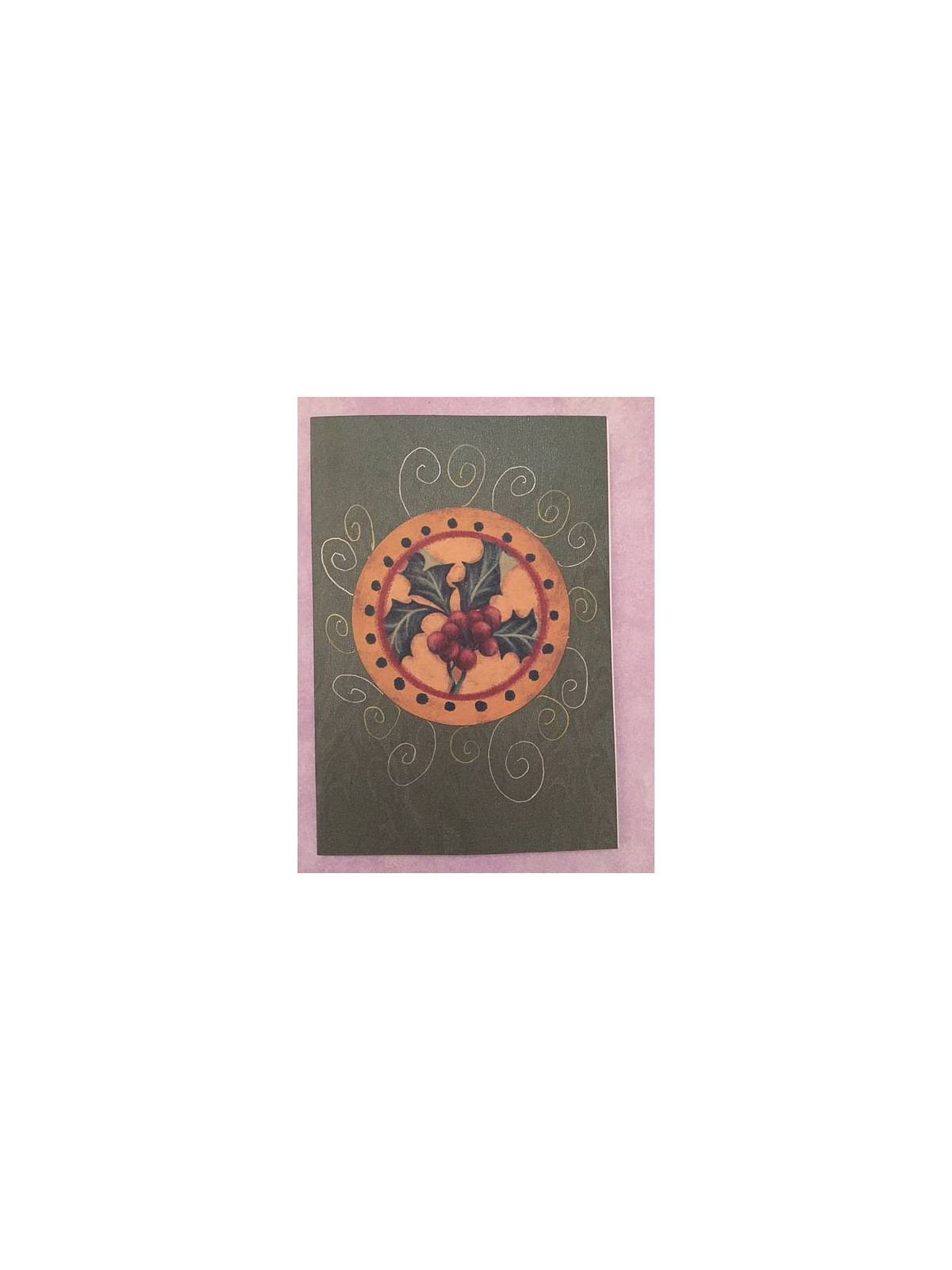 Carte postale pop up sapin vert et blanc