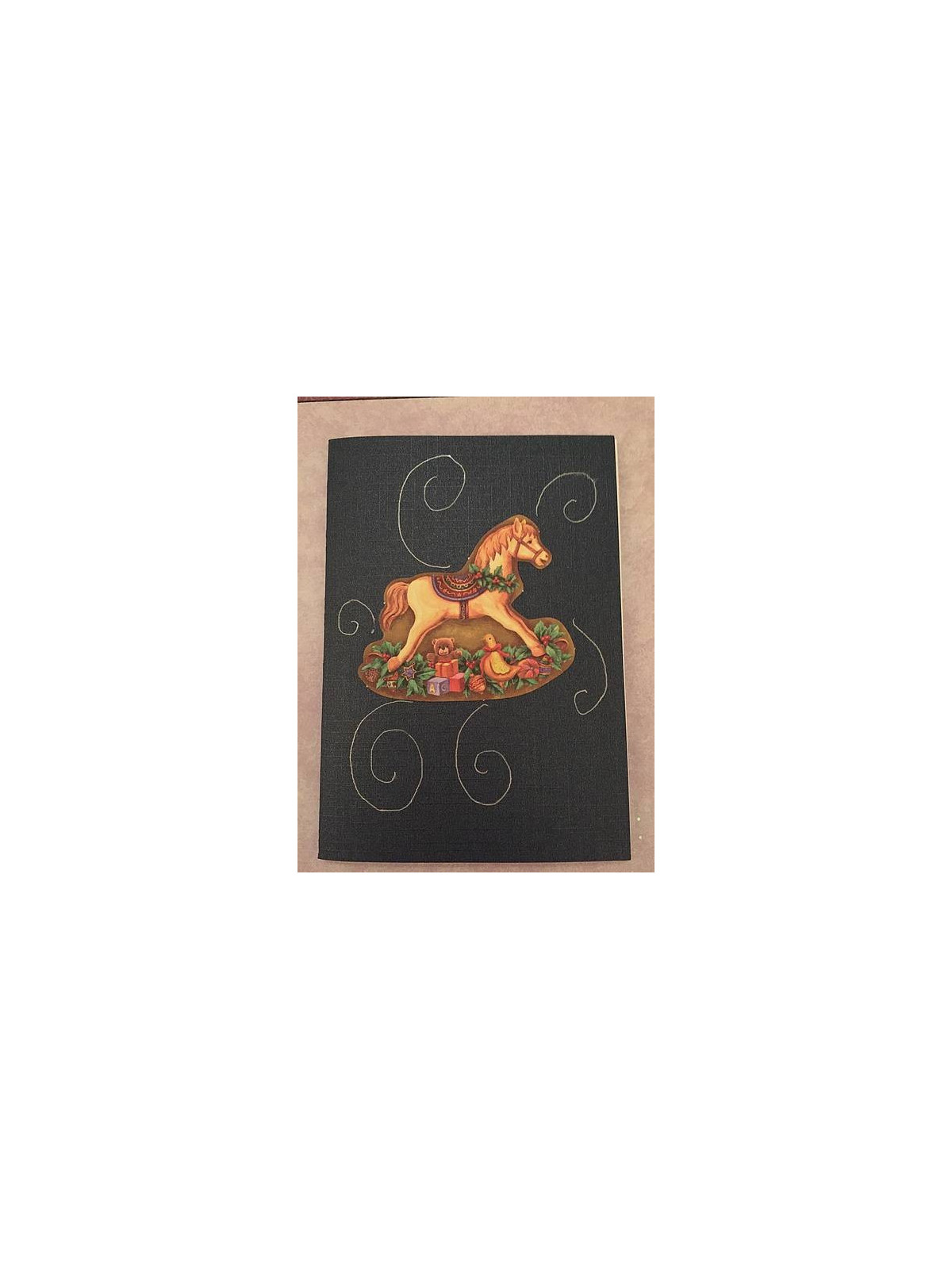 Carte postale pop-up cadeaux bleus et blancs