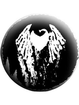 Badge TomaBW Coeur ailé noir