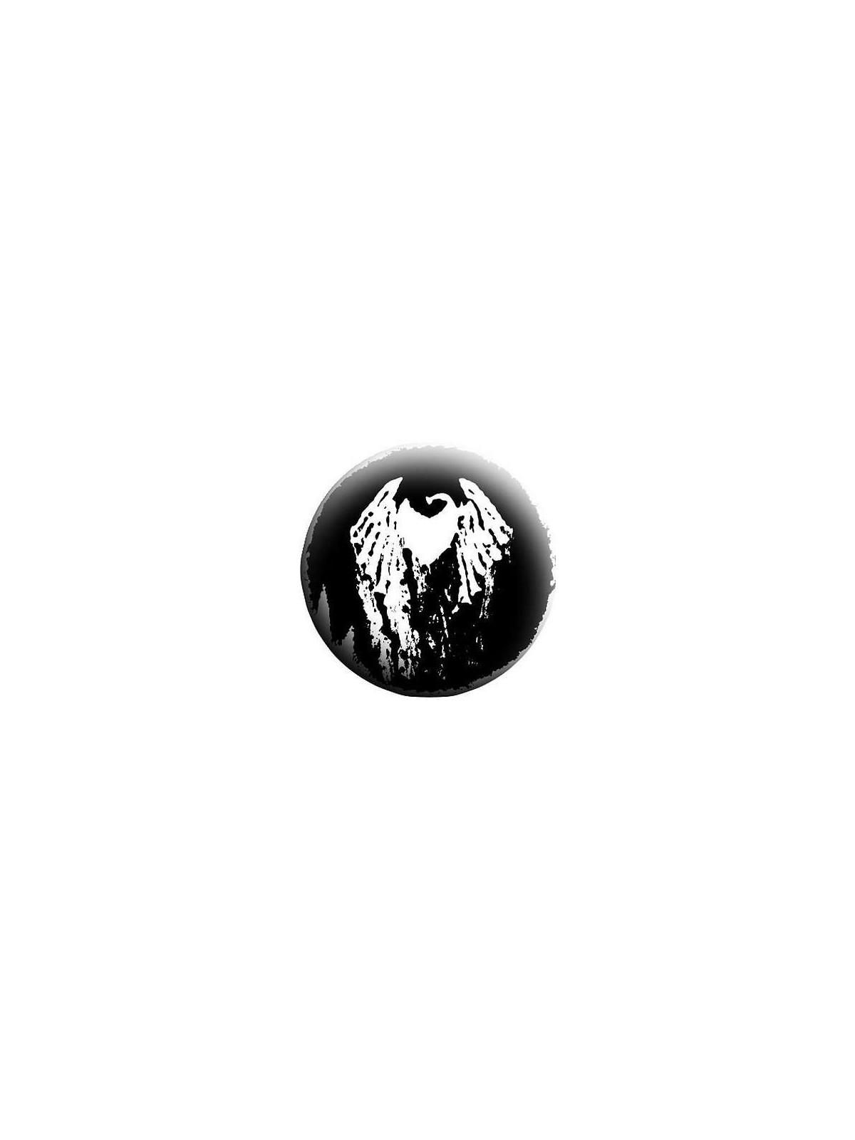 Badge TomaBW Coeur ailé noir