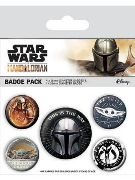 Lot de 5 badges Star wars – Mandalorian