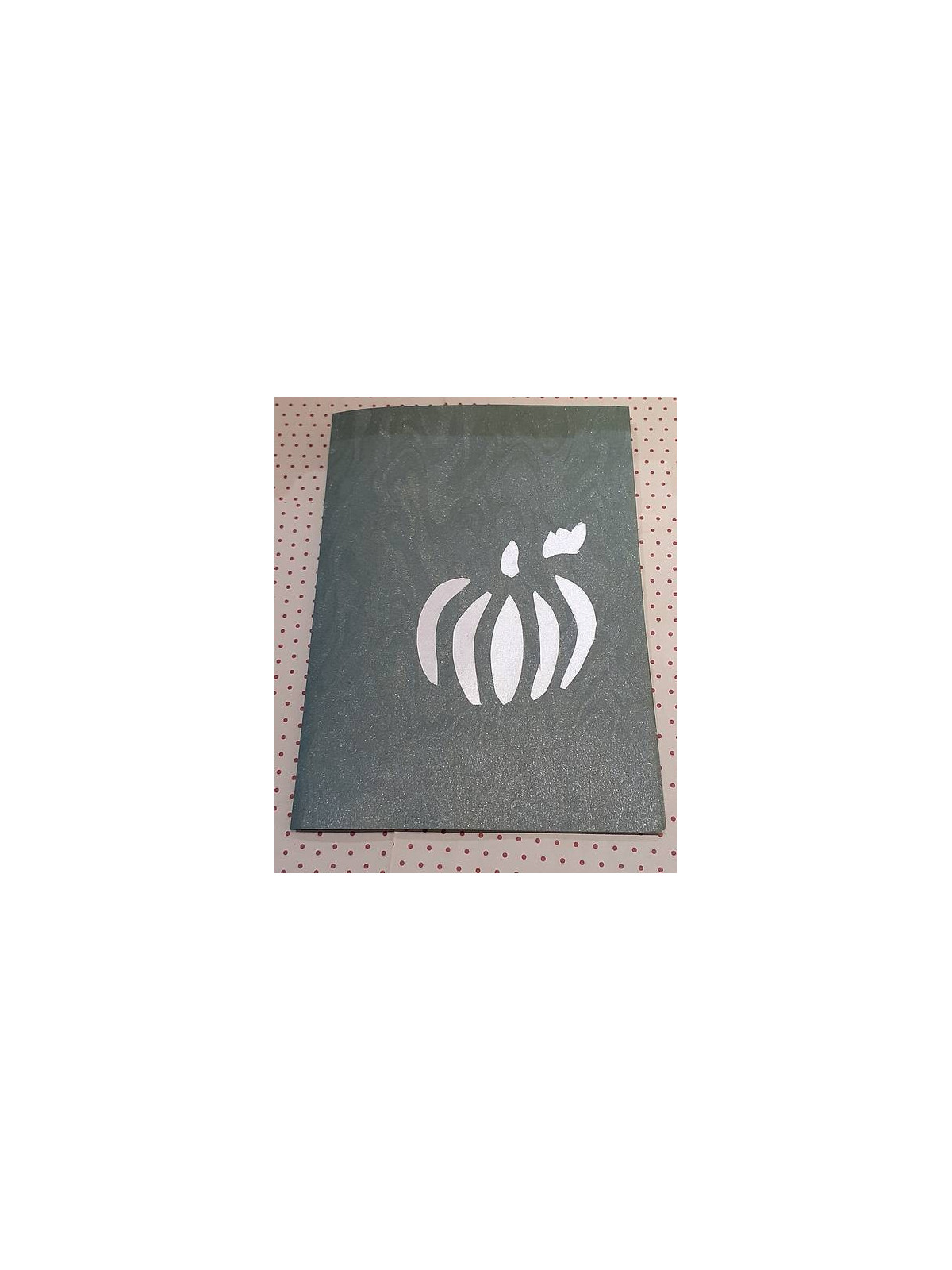 Carte postale pop-up Halloween citrouille verte et citrouille