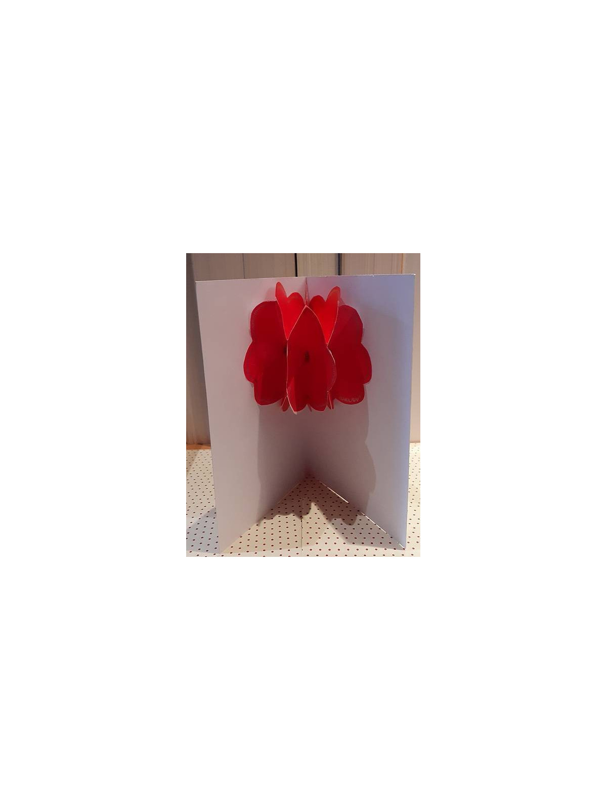 Carte postale pop-up Fleurs rouges