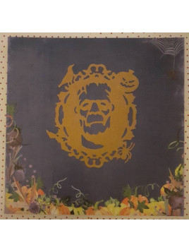 Carte double Créature de Frankenstein, fond bleu