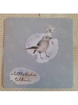 Carte carrée de Noël A little birdie told me