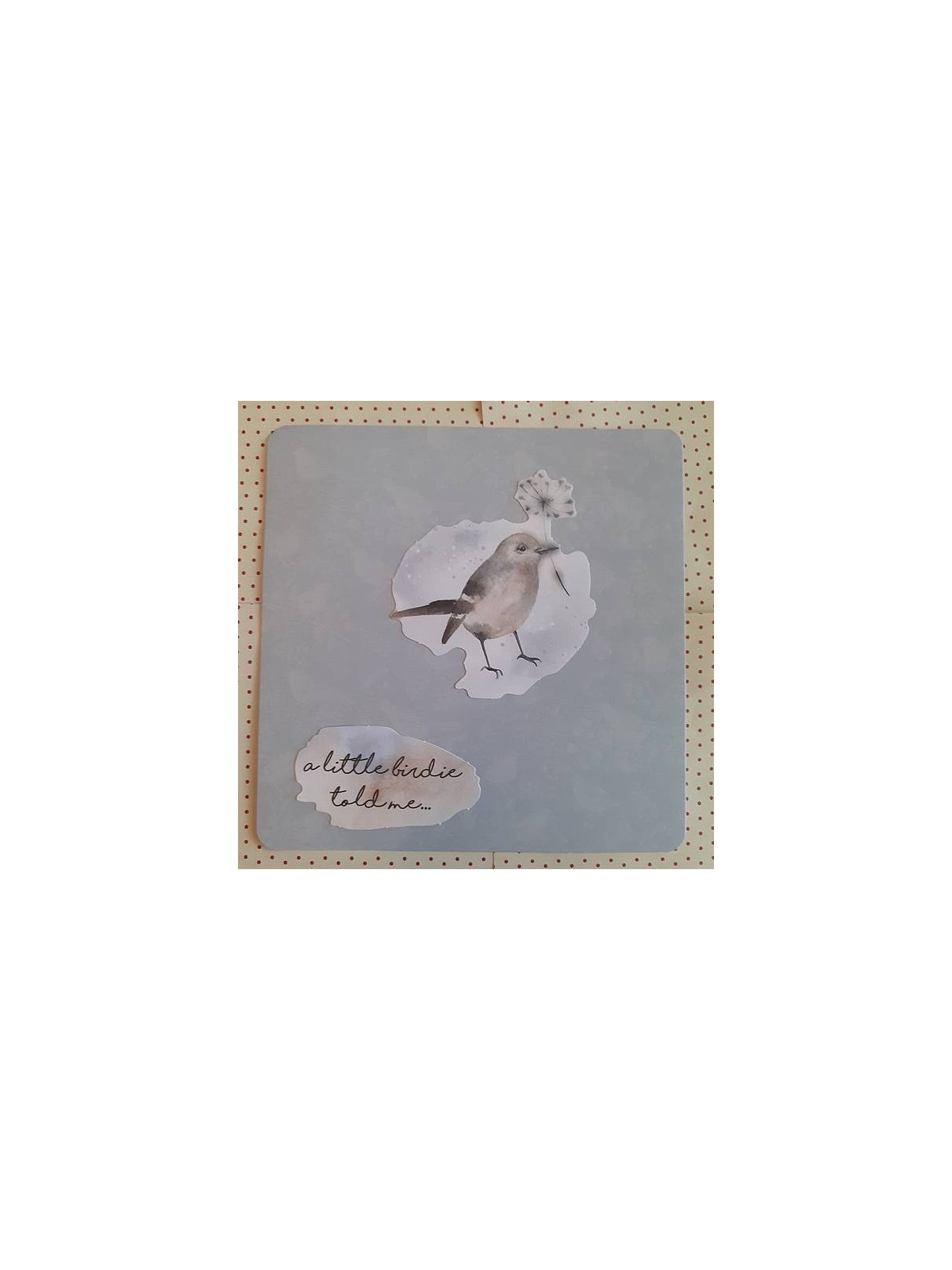Carte carrée de Noël A little birdie told me
