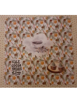 Carte carrée de Noël Hot cocoa