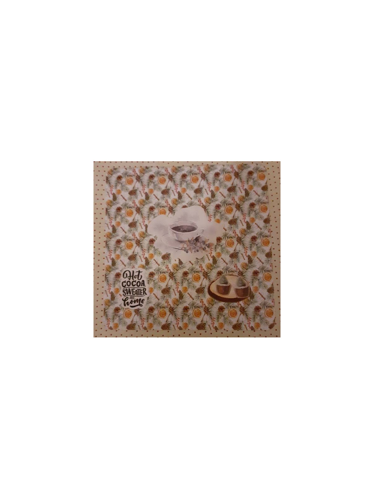 Carte carrée de Noël Hot cocoa