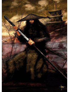Affiche A3 Okiko  Samourai 3 en stock à ciel rouge dijon