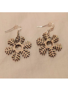 Paire de boucles d'oreilles Flocons